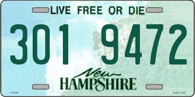 NH license plate 3019472