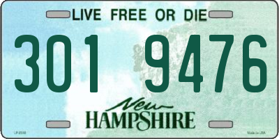 NH license plate 3019476
