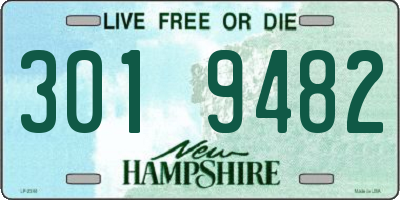 NH license plate 3019482