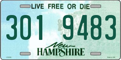 NH license plate 3019483