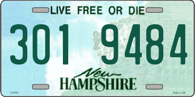 NH license plate 3019484