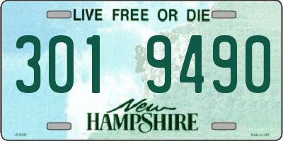 NH license plate 3019490
