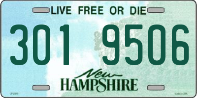 NH license plate 3019506