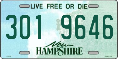 NH license plate 3019646