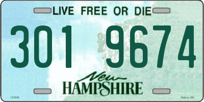 NH license plate 3019674