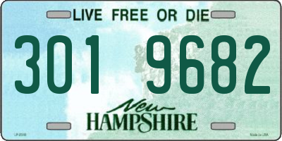 NH license plate 3019682