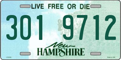 NH license plate 3019712