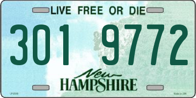 NH license plate 3019772