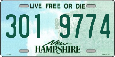 NH license plate 3019774