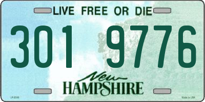 NH license plate 3019776