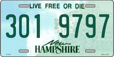 NH license plate 3019797