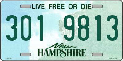 NH license plate 3019813
