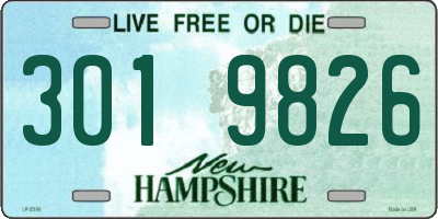 NH license plate 3019826