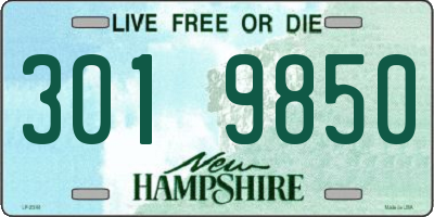 NH license plate 3019850