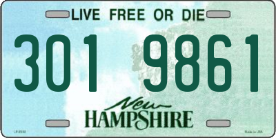 NH license plate 3019861