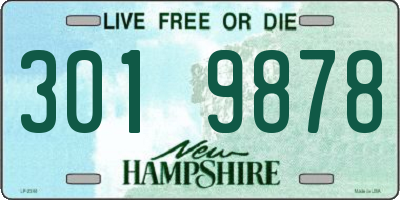 NH license plate 3019878
