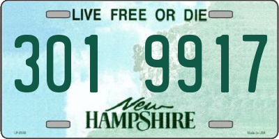 NH license plate 3019917