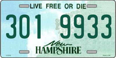 NH license plate 3019933