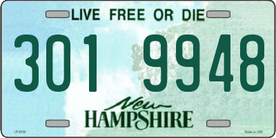 NH license plate 3019948