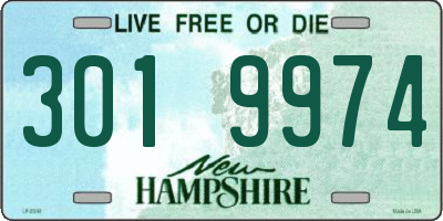 NH license plate 3019974