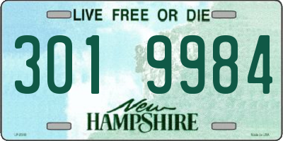 NH license plate 3019984