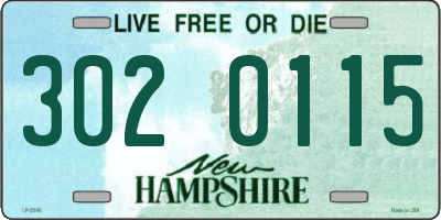 NH license plate 3020115