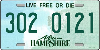 NH license plate 3020121