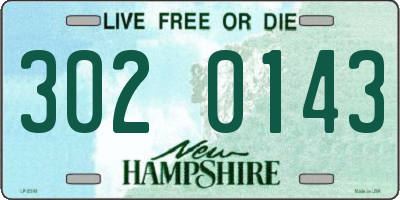 NH license plate 3020143