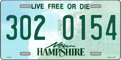 NH license plate 3020154