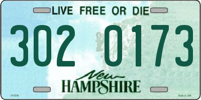 NH license plate 3020173