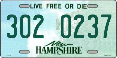 NH license plate 3020237