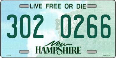 NH license plate 3020266