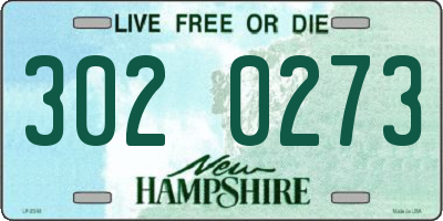 NH license plate 3020273