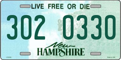 NH license plate 3020330