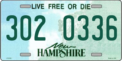 NH license plate 3020336