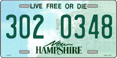 NH license plate 3020348
