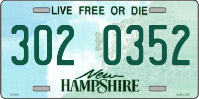 NH license plate 3020352