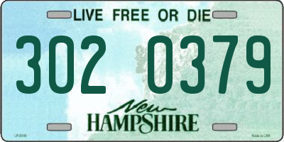 NH license plate 3020379