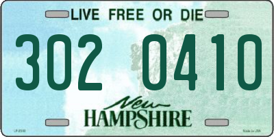 NH license plate 3020410