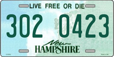 NH license plate 3020423