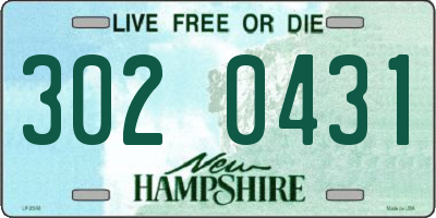 NH license plate 3020431