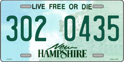 NH license plate 3020435