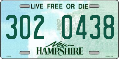 NH license plate 3020438