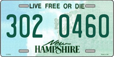 NH license plate 3020460