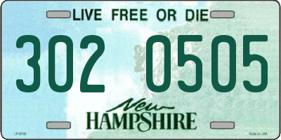NH license plate 3020505