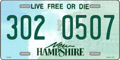 NH license plate 3020507