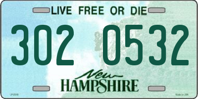 NH license plate 3020532