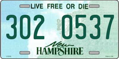 NH license plate 3020537