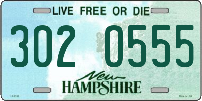 NH license plate 3020555