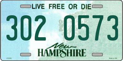NH license plate 3020573